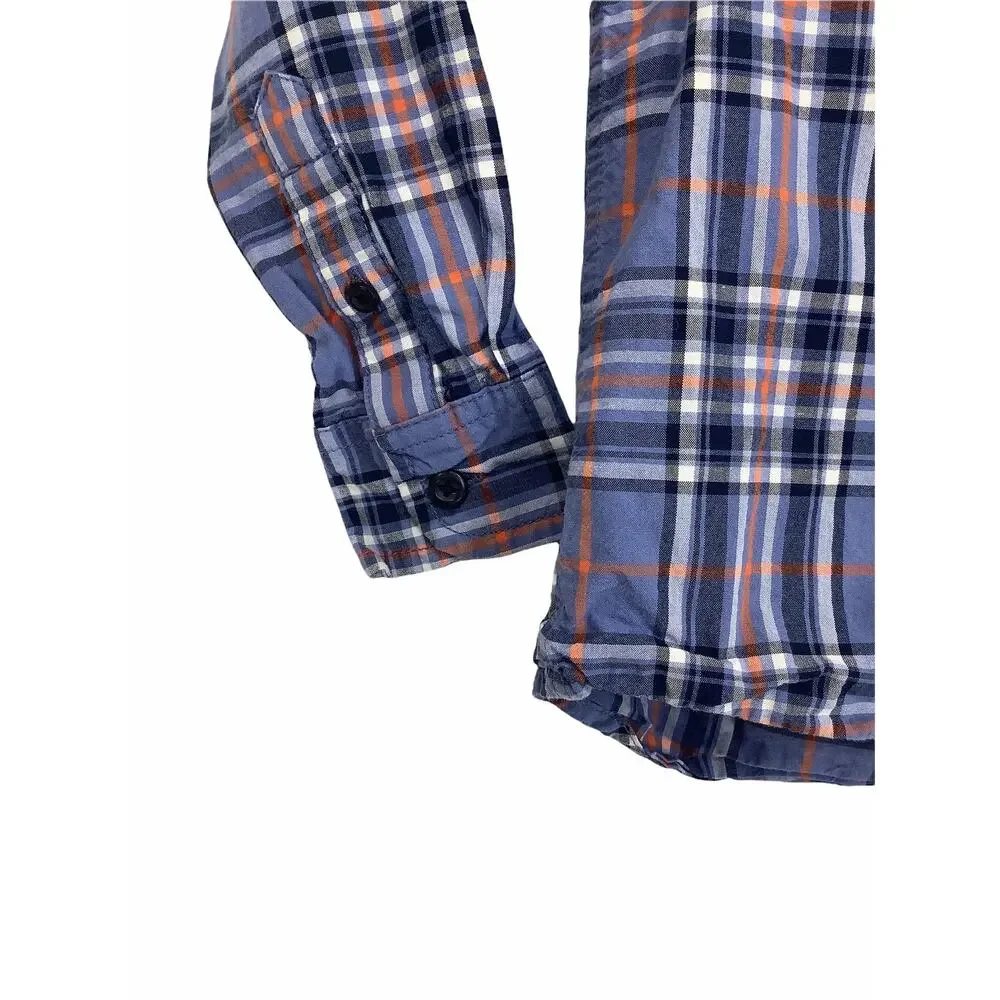 The Children's Plaid Boys Plaid Long Sleeve Button Down Shirt Kid's Size XS/4